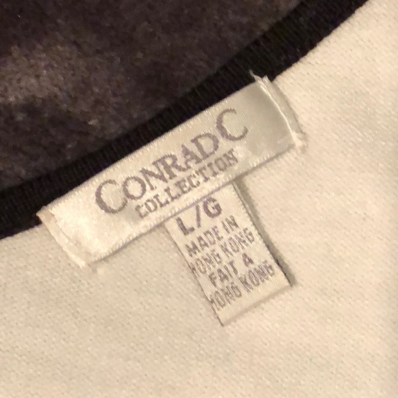 Conrad C Tank Style Sweater - Black & White-Size L - Picture 3 of 5